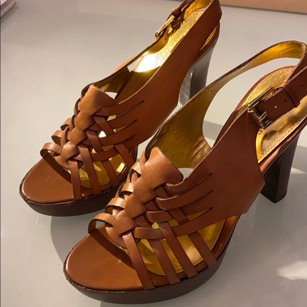 Ralph Lauren leather platform sandals